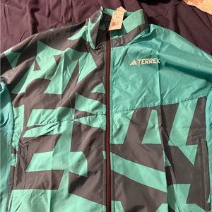 Adidas Terrex Men's Jacket - Teal and Black